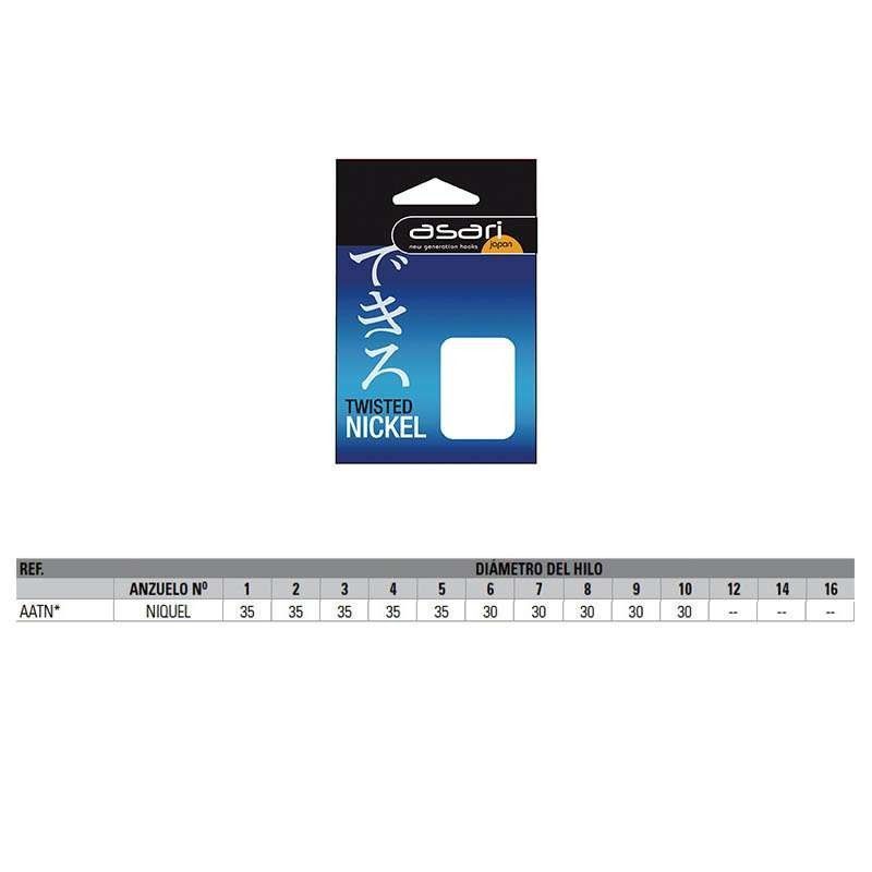 ANZUELO SERIES ASARI TWISTED NIQUEL
