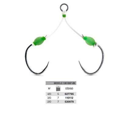 ANZUELO SLOW PITCH DOUBLE JIGGING ASSIST RIG