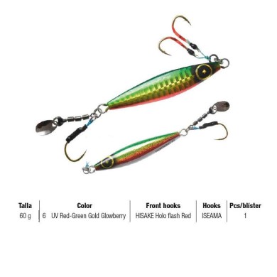 SEÑUELO JACK EYE MAKINOMY 60G COLOR 6