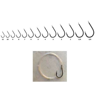 ANZUELO CARBONO EMPATADOS CON NYLON FRANLUSA