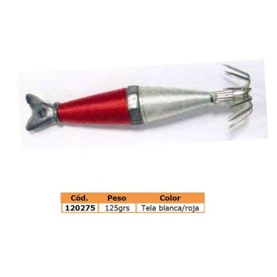 POTERA PLOMADA TELA BL/ROJA 125GR