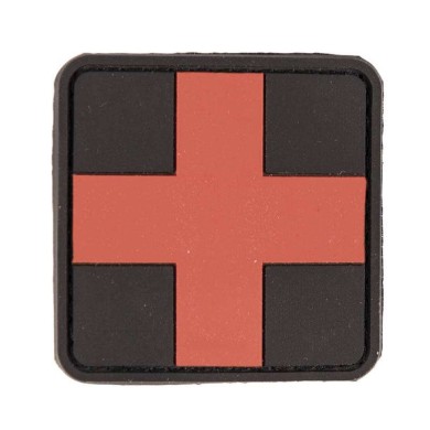 PARCHE 3D FIRST AID NEGRO