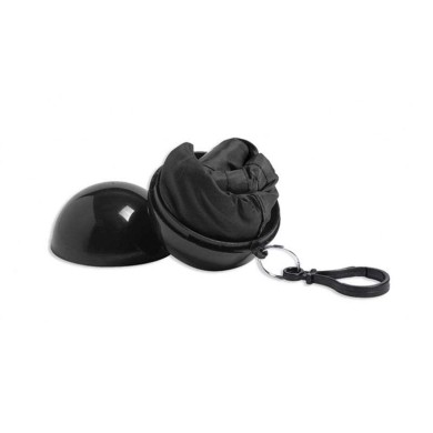 Llavero con gorro impermeable negro