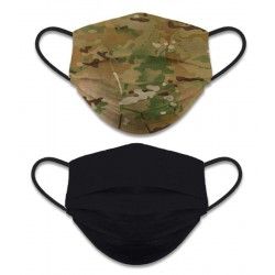 Mascarilla reversible camo - negro
