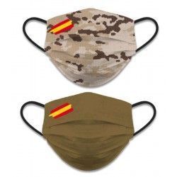 Mascarilla reversible árida - coyote