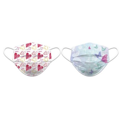 Mascarilla Reversible Corazones