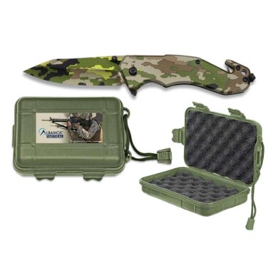 Navaja Albainox Camo Verde  C/ caja ABS