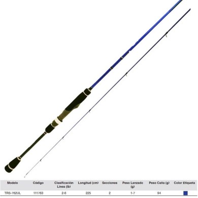 CAÑA PROHUNTER TRUX ROCKFISH 1.0-7.0GR 2-6LBS TRS 762-UL