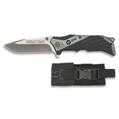 navaja K25 negra / gris. hoja:8.6