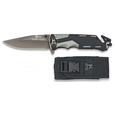 navaja gris / negra K25 seguridad.9.4