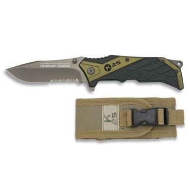 navaja K25 VERDE. hoja:8.6