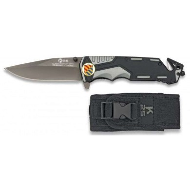 Navaja gris/negra K25 seguridad. H:9.4