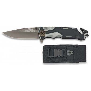 Navaja gris/negra K25 seguridad. H: 9.4