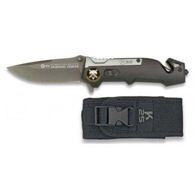 Navaja K25 color Titanio/negro. 8.7
