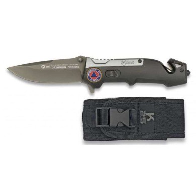 Navaja K25 color Titanio/negro. 8.7