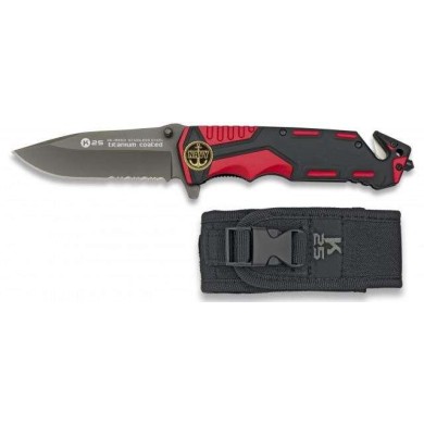 navaja roja/negra K25 seguridad.H:9.4