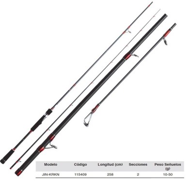CAÑA JINKAI KRAKEN 10-50GR 258CM 2 SECC