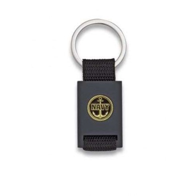Llavero rectangulo negro + cinta negra