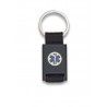 llavero rectangulo negro + cinta negra