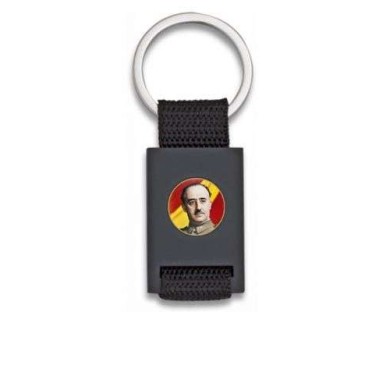 Llavero rectangulo negro + cinta negra
