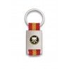 Llavero rectangulo plata + cinta bandera