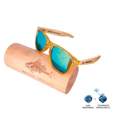 GAFAS DE SOL DE BAMBU AMARILLA