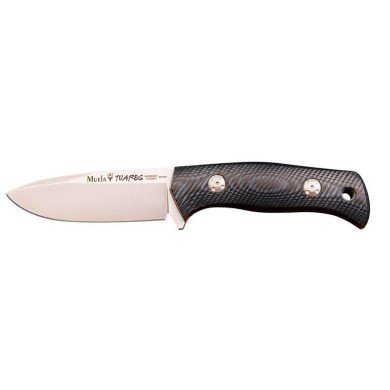 CUCHILLO ENTERIZO TUAREG-10M, CACHAS MICARTA NEGRA-AZUL