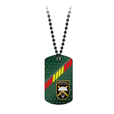 CHAPA MILITAR BRIPAC CON CADENA 3D