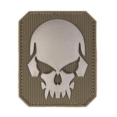 PARCHE 3D SKULL PVC LG OLIVE