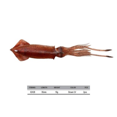 SEÑUELO SG 3D TPE SWIN SQUID 95MM 10G BROWN UV