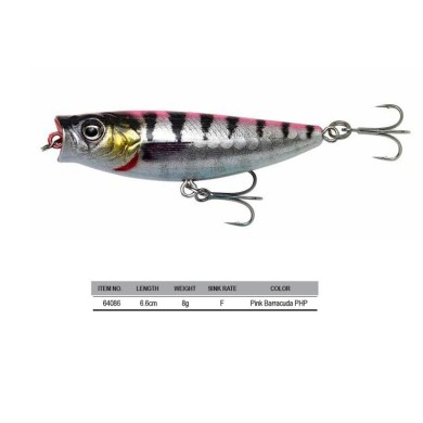 SEÑUELO SG 3D MINNOW POP WALKER 66 8G F PINK BAR