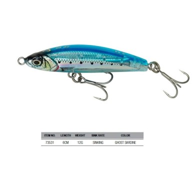 SEÑUELO GRAVITY PENCIL 6CM SINK GHOST SARDINE PH