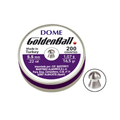 BALINES DE PLOMO GOLDENBALL DOME 5,5MM