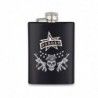PETACA INOX NEGRA 8 OZ