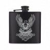 PETACA NEGRA 6 OZ MOTORCYCLE