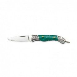 NAVAJA MINIATURA ACRILICO VERDE