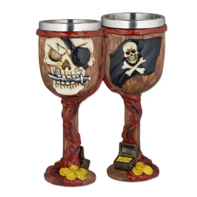 COPA RESINA CALAVERA PIRATA