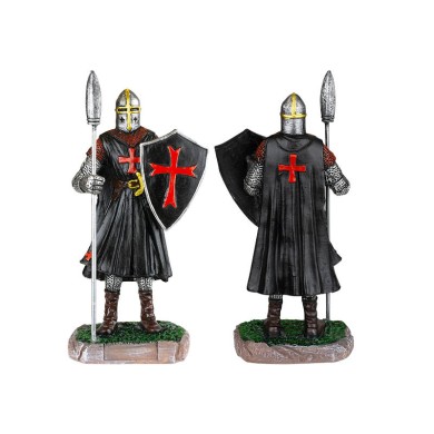 TEMPLARIO NEGRO RESINA LANZA-ESCUDO