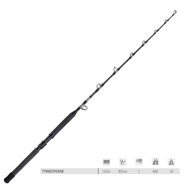 CAÑA TYRNOS B STAND UP SPIRAL B 1,65M 5,5' 50LB 1PC