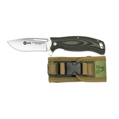 NAVAJA K25 CNC  G10 VERDE NEGRO  10CM