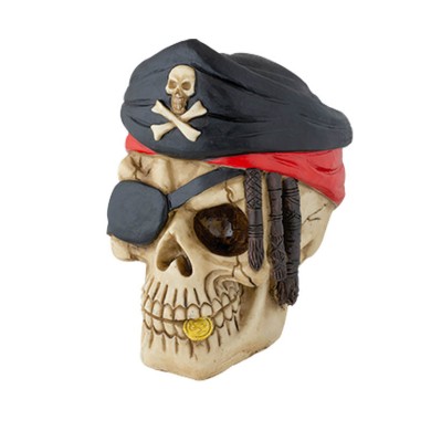 CABEZA RESINA CALAVERA PIRATA 11CM