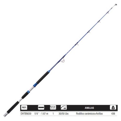 CAÑA HART BLUE FINN- 1.67M-1SEC-30/50LB