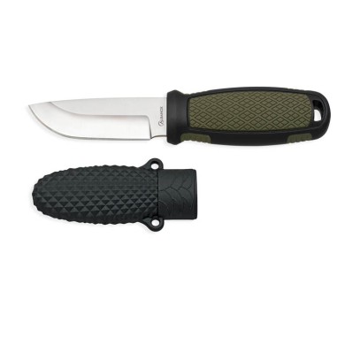 CUCHILLO ALBAINOX VERDE-NEGRO HOJA: 6.6CM