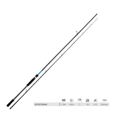 CAÑA SHIMANO BASSTERRA XT SPIN SEA BASS 2.74M 9'0" 6-32G 2PC