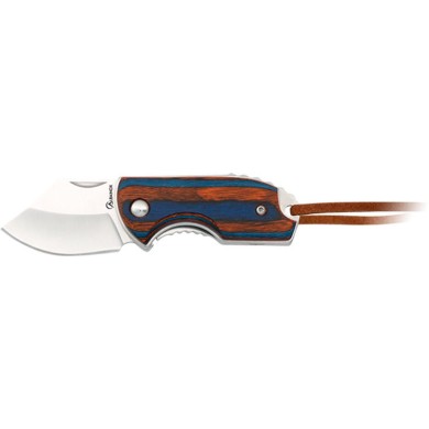 NAVAJA MINI CON BLOQUEO  ROJA/AZUL HOJA:4,50CM