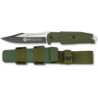 CUCHILLO TACTICO K25 CACHA GOMA VERDE HOJA:11,50CM