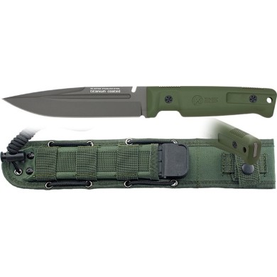 CUCHILLO TACTICO K25 PUÑO GOMA VERDE