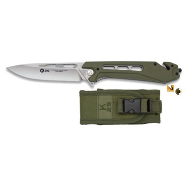 Navaja K25 Verde Militar Hoja 9 cm con Funda MOLLE