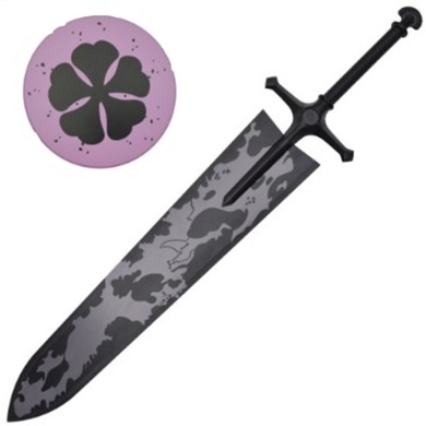 ESPADA ORNAMENTAL SERIE BLACK CLOVER COLECCIONISMO ANIME FANTASÍA Y DECORACIÓN.