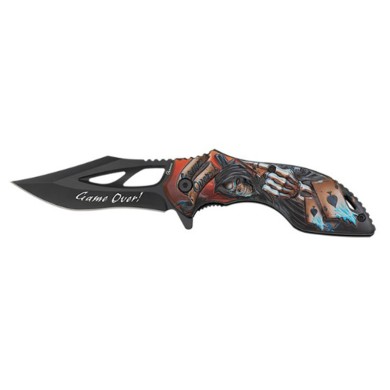 Navaja Albainox Game Over Acero Inoxidable Diseño Calavera